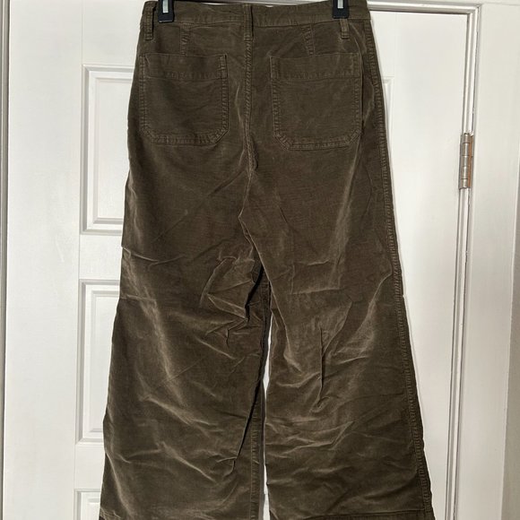 Madewell Tall Emmett Wide-Leg Crop Pants in Velveteen S26 - Picture 3 of 4